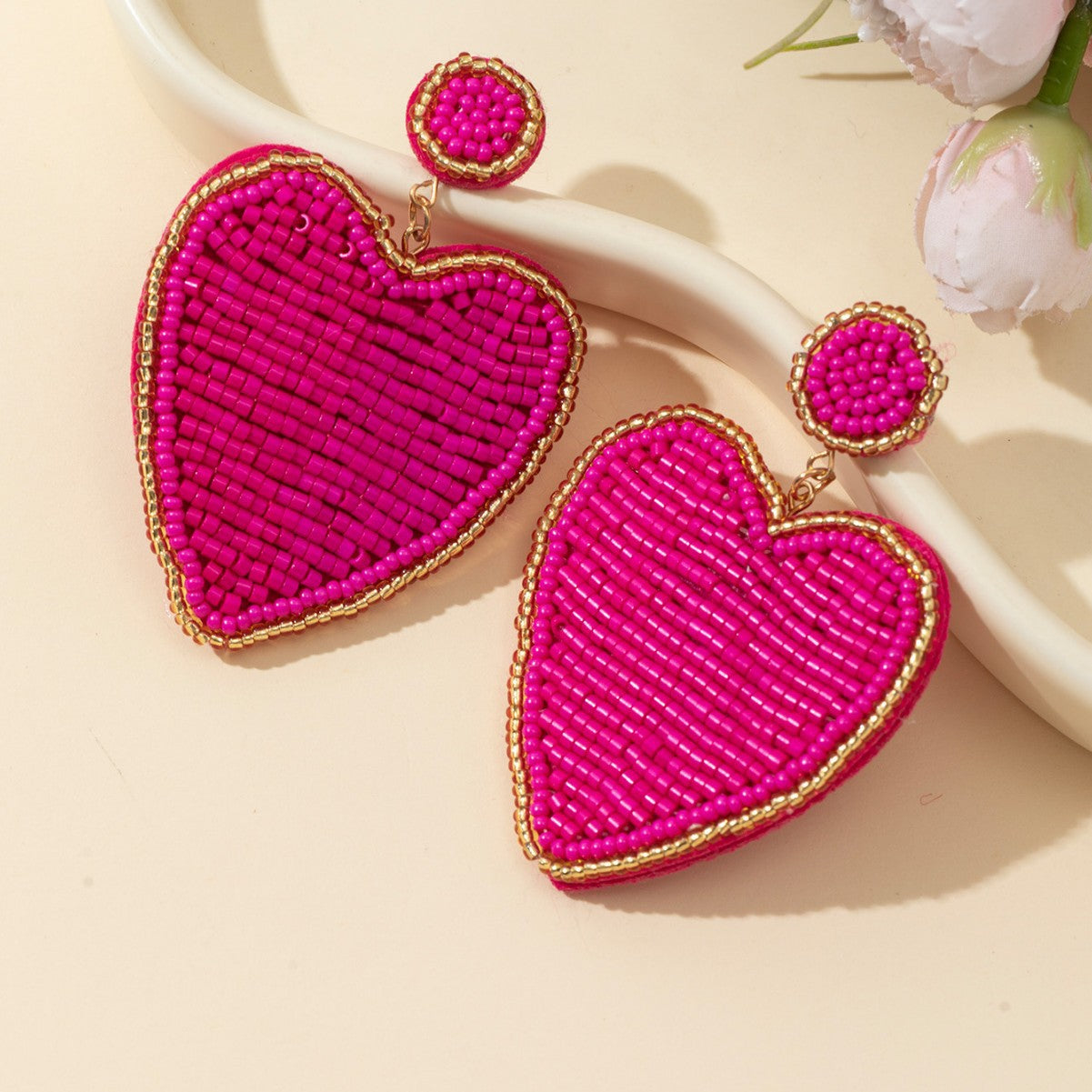 Wholesale Love Rice Bead Valentine's Day Earrings