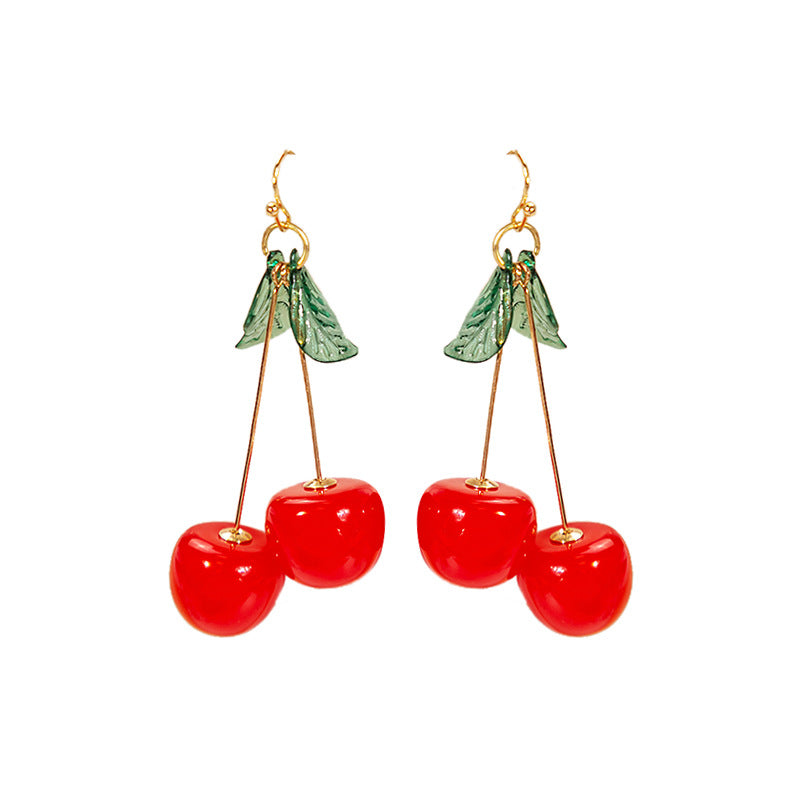 Wholesale Cute Fruit Cherry Earrings ACC-ES-MDD091