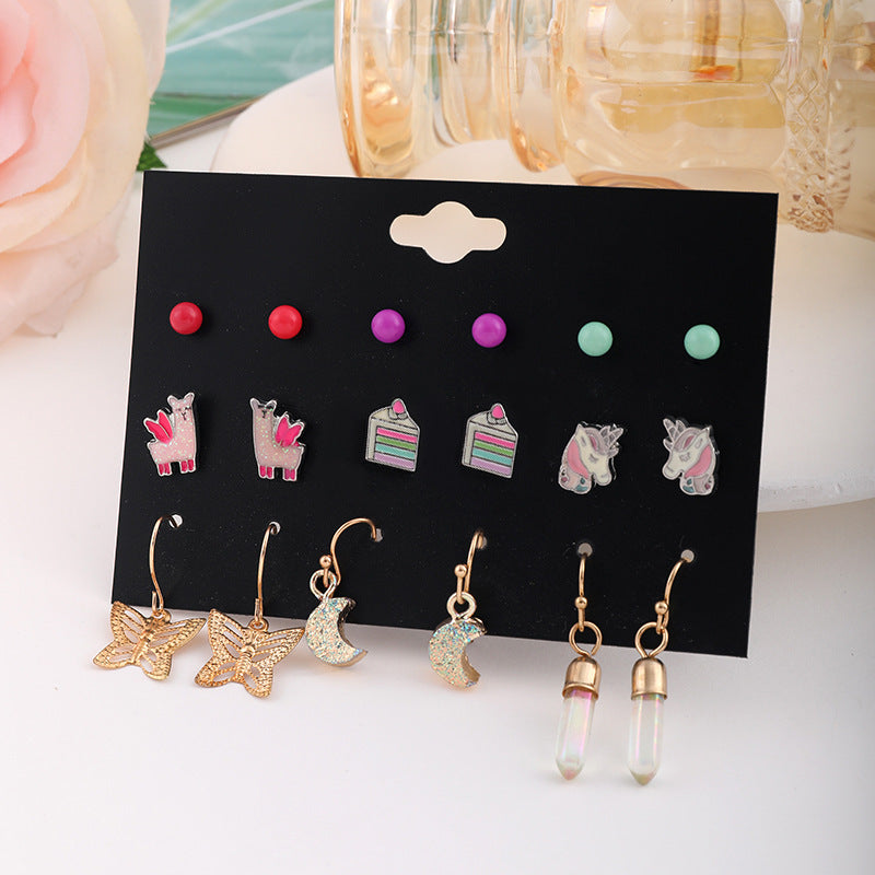 Wholesale Alloy 9 pairs/ set earrings set