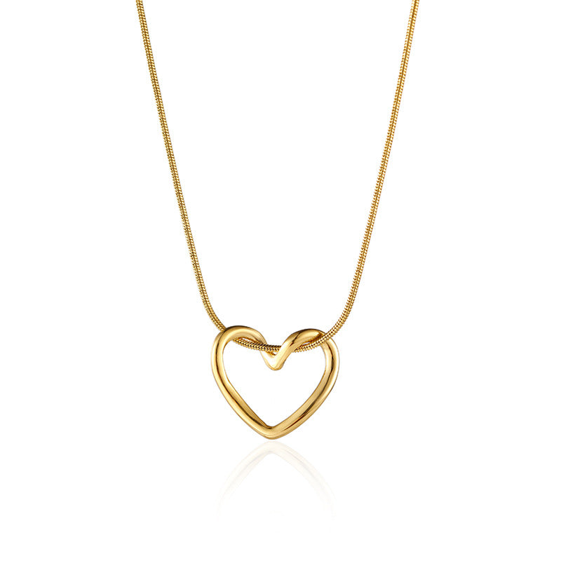 Wholesale Stainless Steel  Hollow Love Necklace