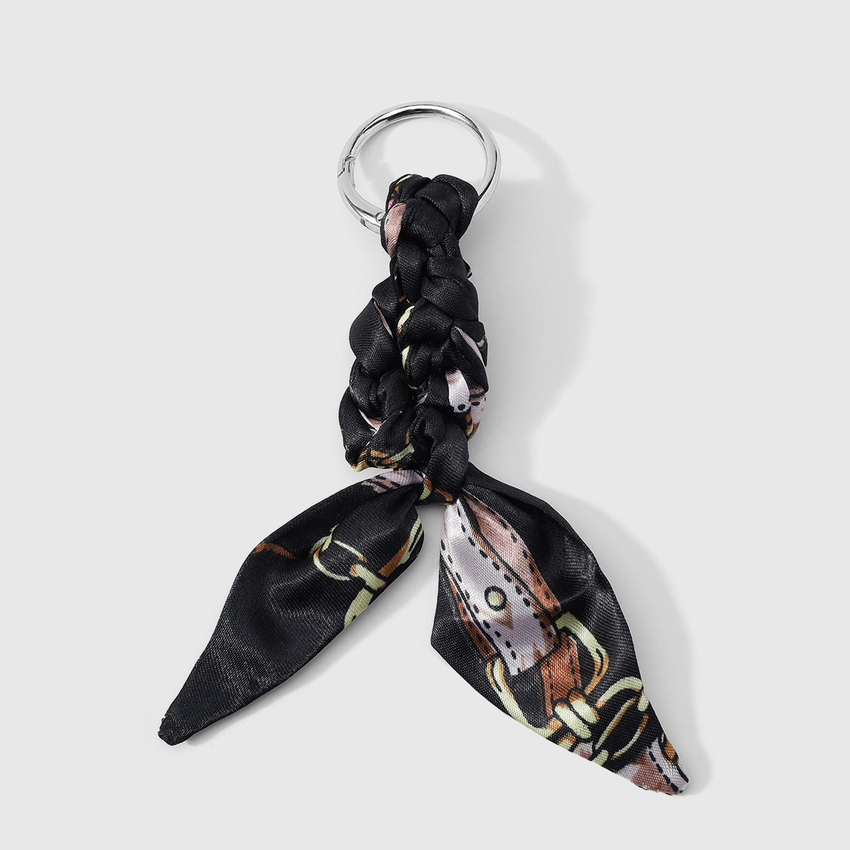 Wholesale 5pcs Polyester twisted silk f keychain