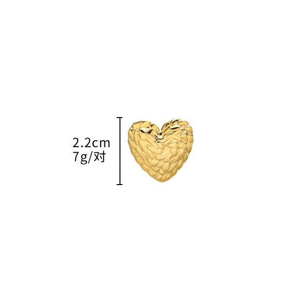 Wholesale stainless steel 18K gold-plated  love earrings