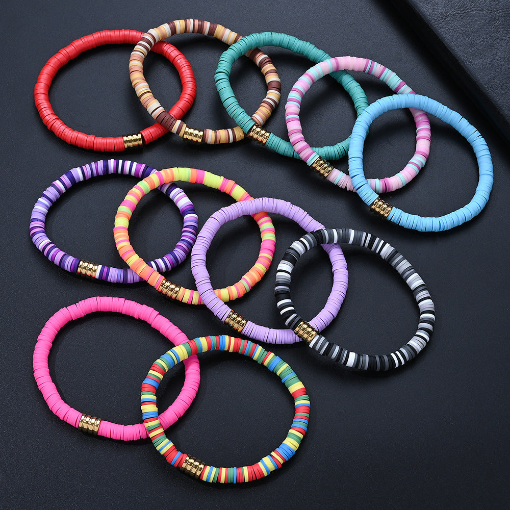 Wholesale Bohemian Colorful Soft Clay Bracelet