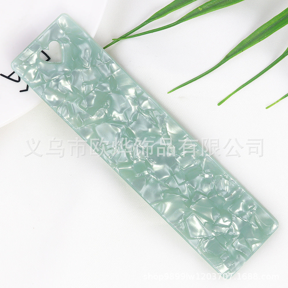 Wholesale 10PCS DIY Textured Acrylic Heart-shaped Bookmark with Keyhole Design