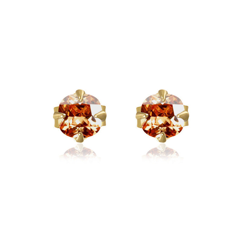 Wholesale Citrine Gem 925 Sterling Silver Earrings