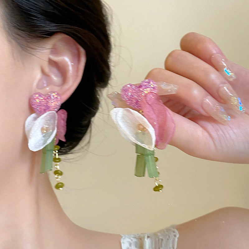 Wholesale  Sunflower Earrings Exaggerated Earrings