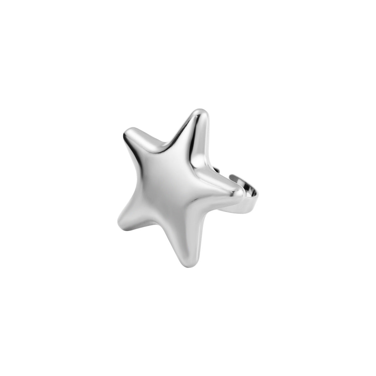 Wholesale Niche Stereo Geometric Stainless Steel Ring Retro Simple Elegant Titanium Steel 18K Ring