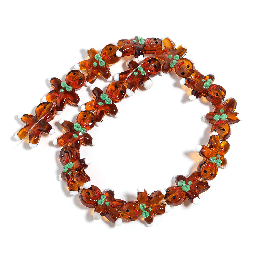 Wholesale  Glazed Color Christmas  Focal Beads DIY Bead Accessories