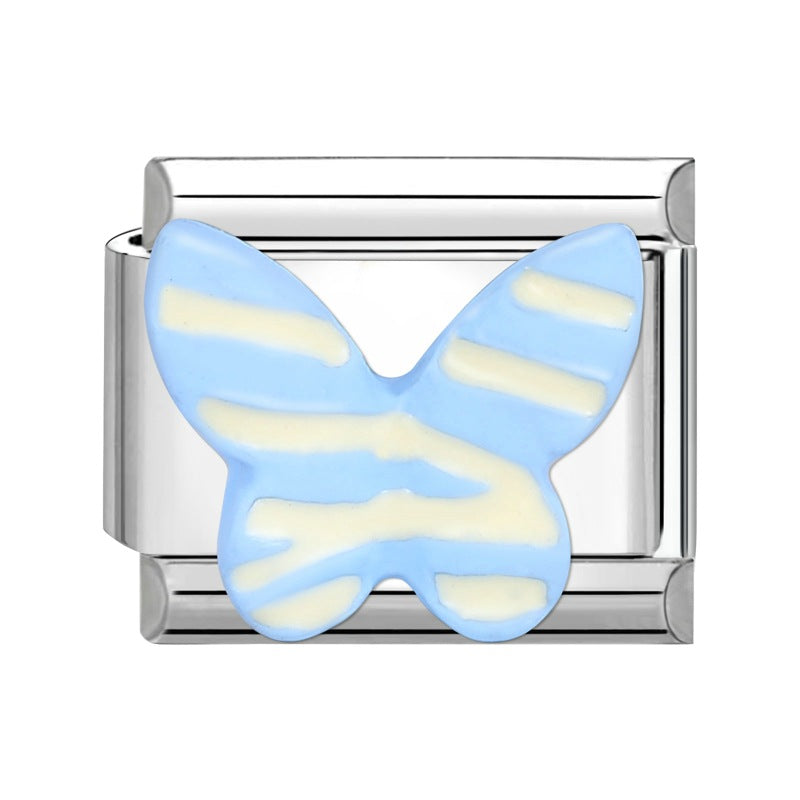 Wholesale Italian Charm Bracelet 9mm DIY Splicing Bow Stainless Steel Composable Bracelet