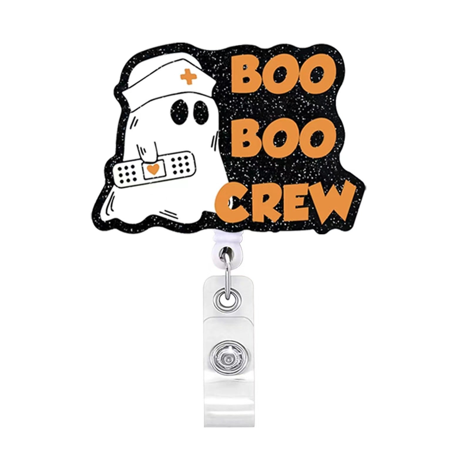 Wholesale Acrylic Halloween Ghost Medical Retractable Badge Keychain ACC-KC-LingYu006