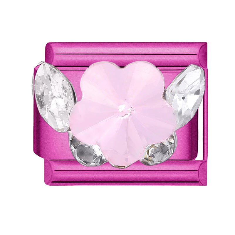 Wholesale 9mm Italian Charm Starter Bracelets DIY square Single Section Creative Stainless Steel Composable Bracelet