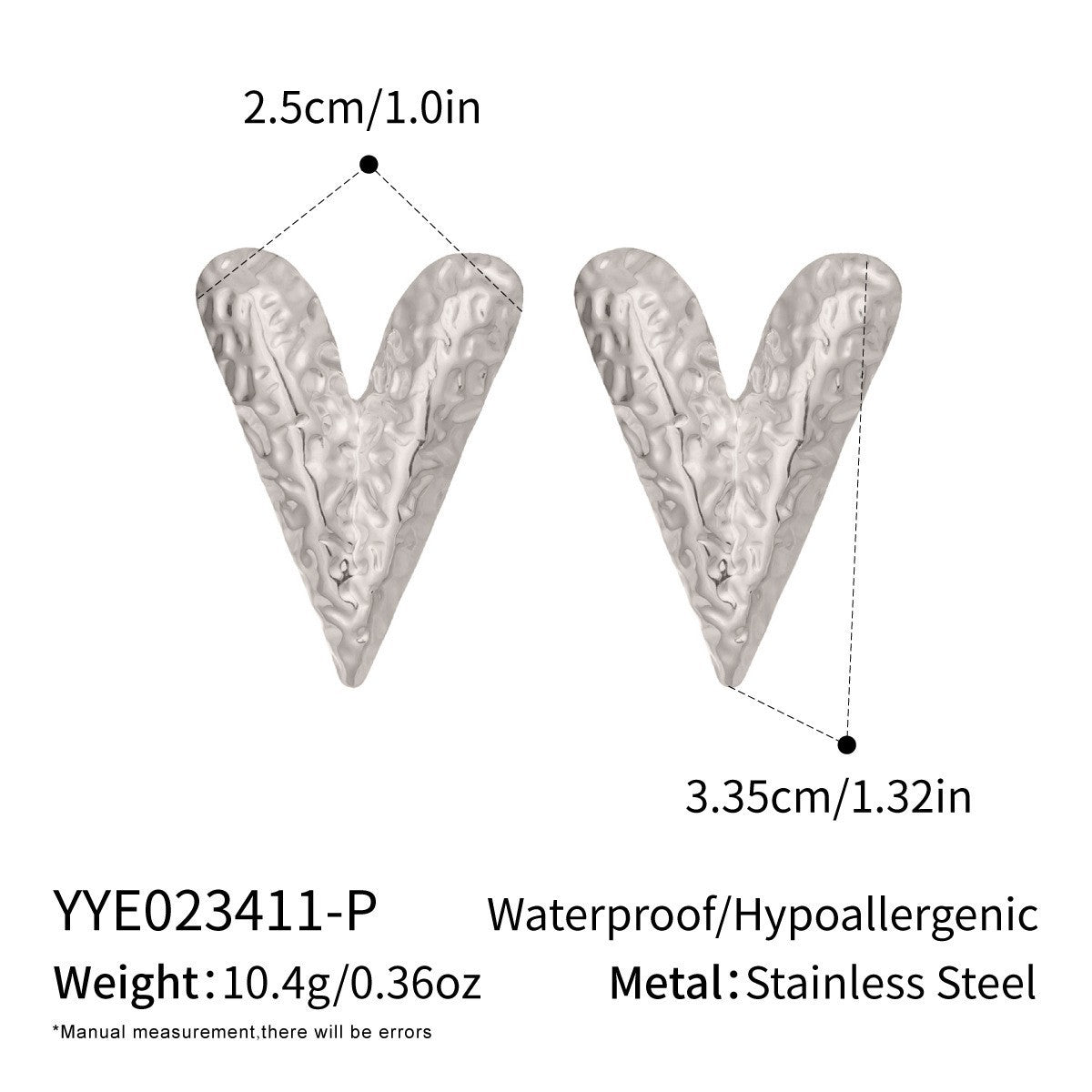 Wholesale Stylish Heart-Shaped Earrings Set PVD Stainless Steel 18K Gold Tone Fashion Accessory for Gift