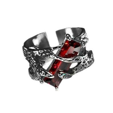Wholesale Goth  Thorns Ruby Ring  Couple's Ring