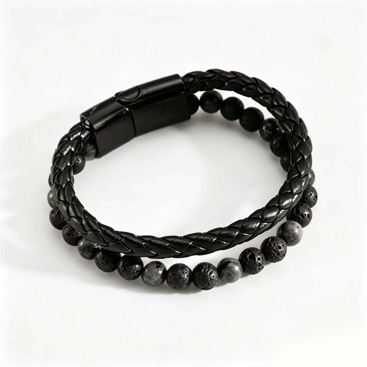 Wholesale Tibetan Style Distressed Volcanic Stone Leather Bracelet Handmade Multi Layer Unisex Rope Bangle Fashion Jewelry Accessory