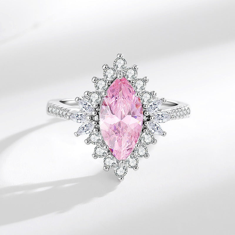 Wholesale Marquise Zircon Ring For Women Trendy Jewelry Accessory Gift And Boutique Resale