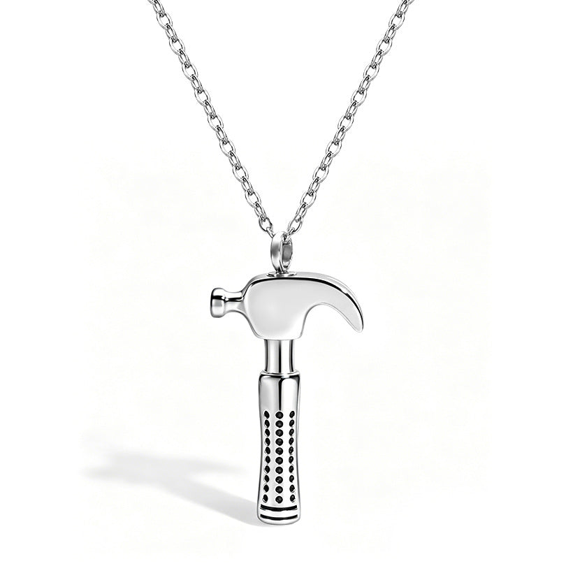 Wholesale Cold Wind Hammered Stainless Steel Openable Pendant Necklace Jewelry Accessory Gift