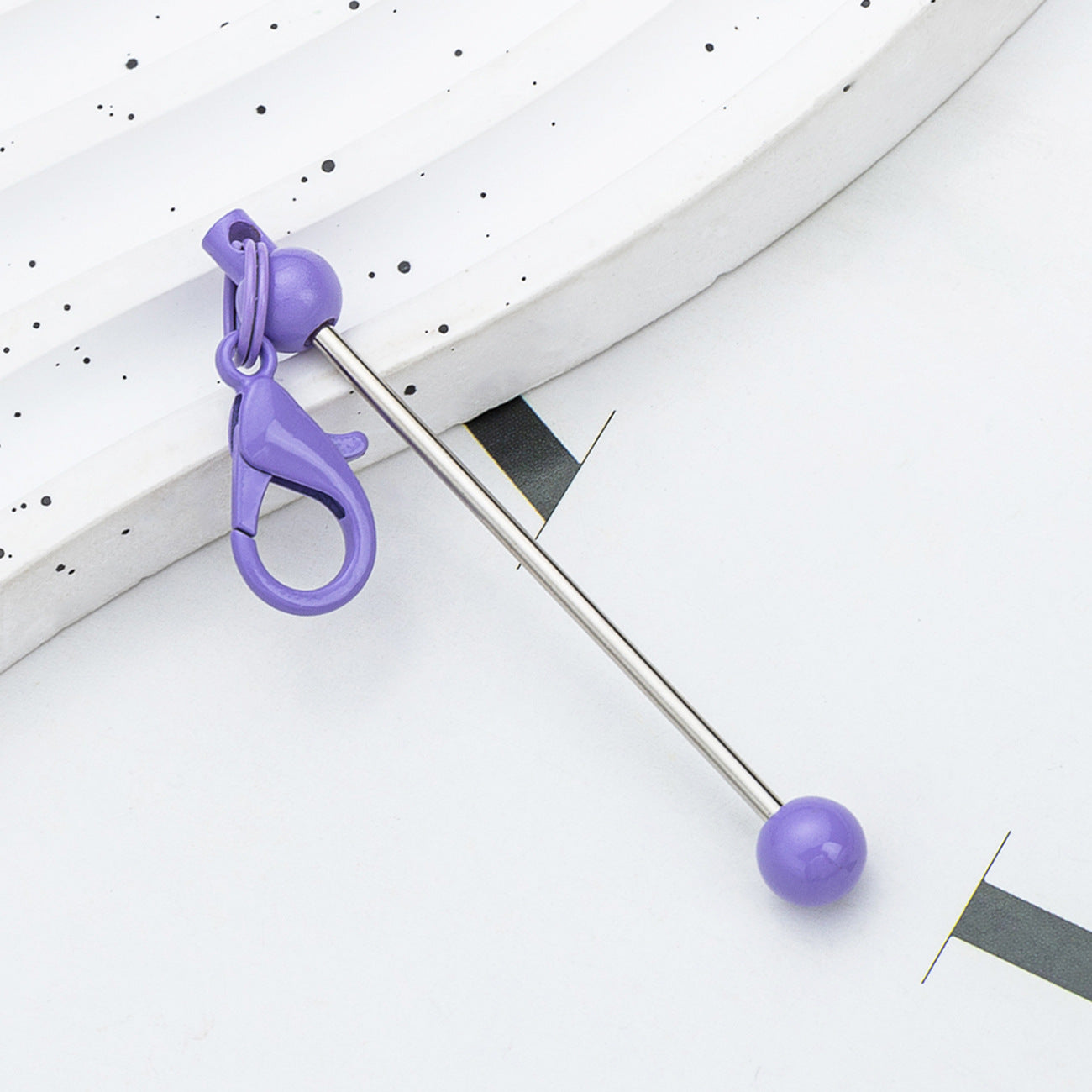 Wholesale Beadable Bar Keychains DIY Zipper Decoration ACC-KC-HuaH007