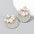 Wholesale  Exaggerated Alloy Diamond-encrusted Drop-shaped Glass Diamond Polyester Earrings