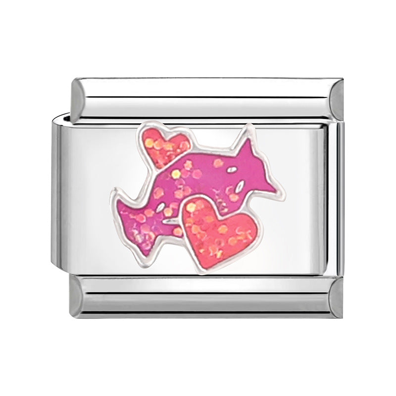 Wholesale Italian Charm Bracelet 9mm DIY Splicing Removable  Stainless Steel Composable Bracelet