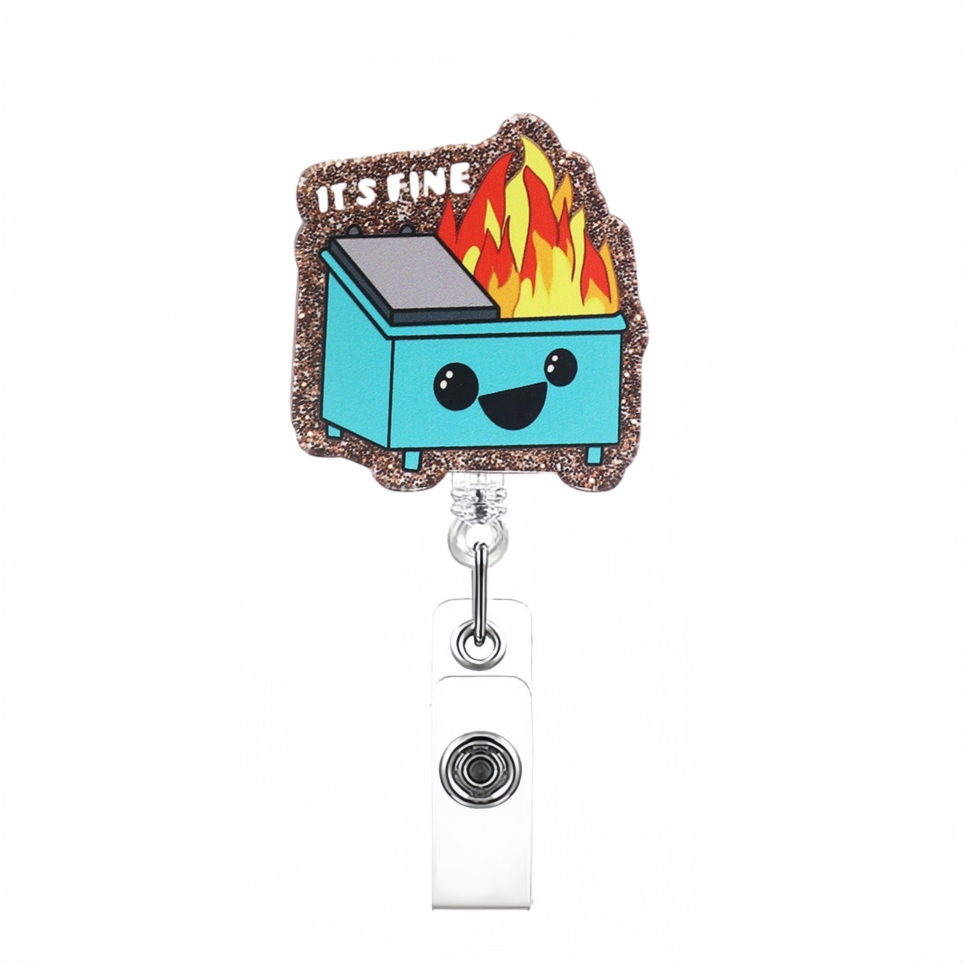 Wholesale Funny Creative Medical Series Acrylic Retractable Rotating Badge Keychain