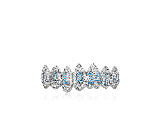 Wholesale Grillz Micro-Inlaid Zircon Hip-Hop Resale Jewelry Accessory