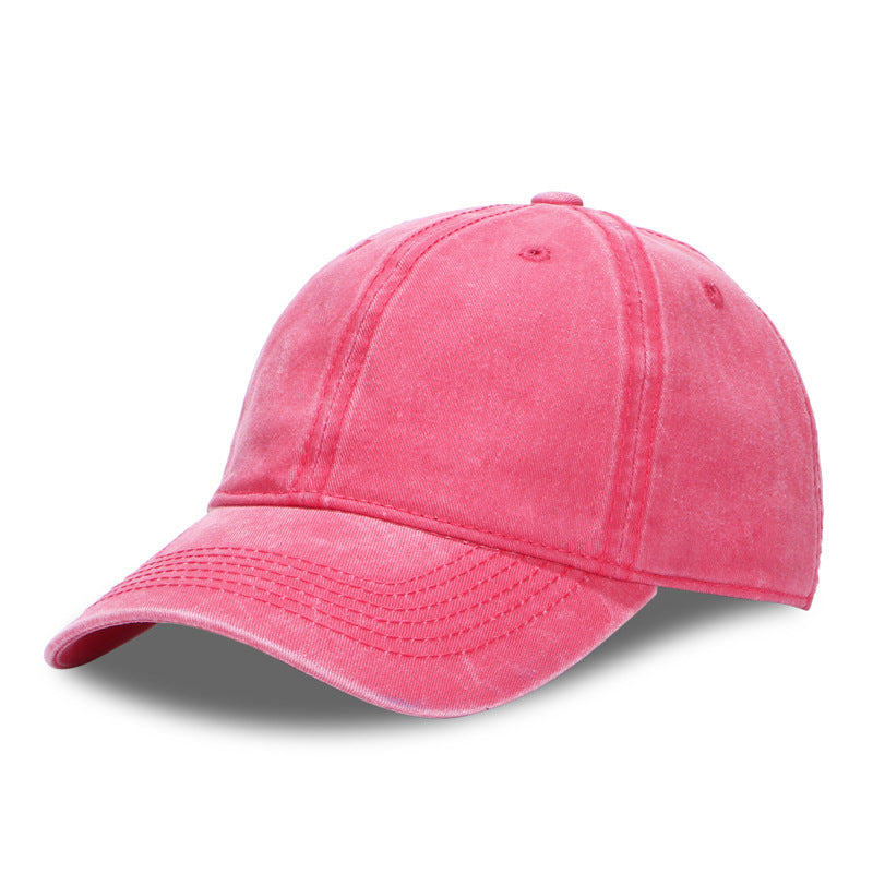Wholesale Fashion Washed Cotton Baseball Cap Solid Color Adjustable Men S Sun Hat Casual Everyday Wear