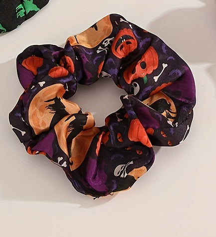 Wholesale Halloween Triangle Bandana Streamer Hair Scrunchies ACC-HS-Mulin003