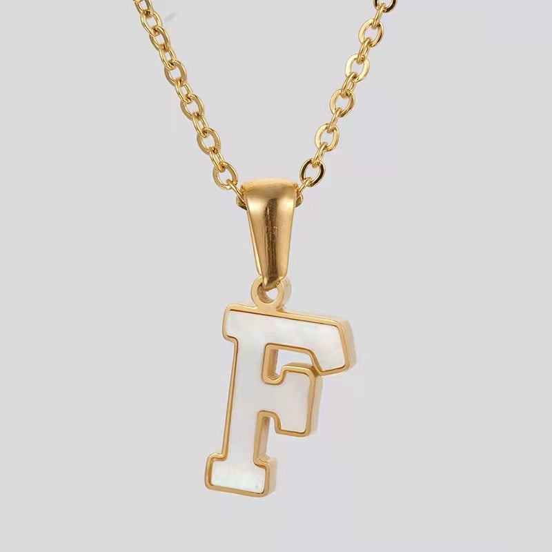 Wholesale Stainless steel letter necklace