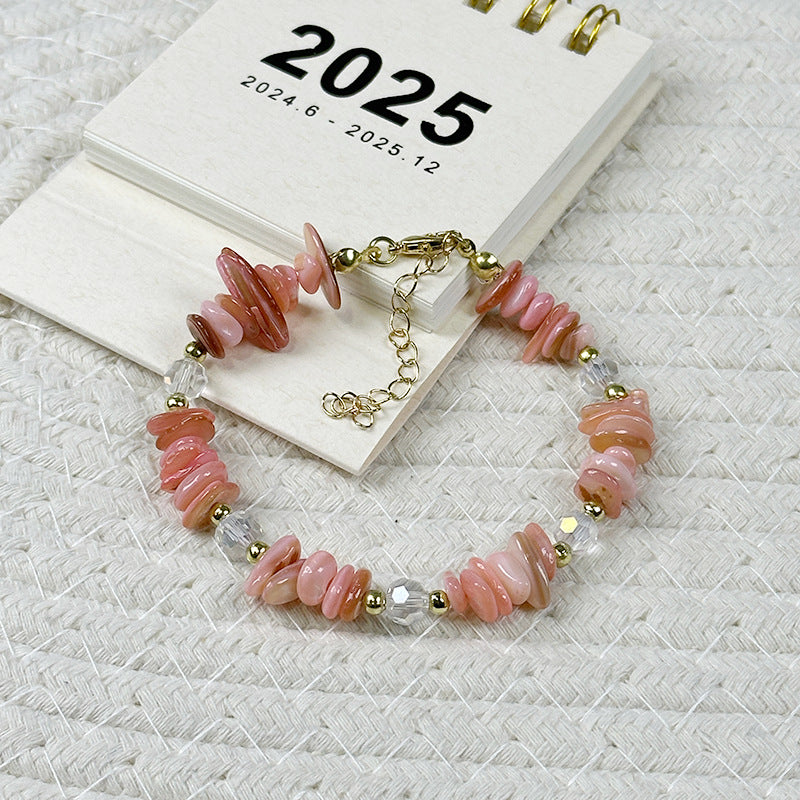 Wholesale  irregular shell gravel handmade bracelet niche fresh bracelet valuable aesthetic priceles