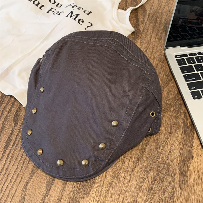 Wholesale Retro rivet hip-hop thin Berets