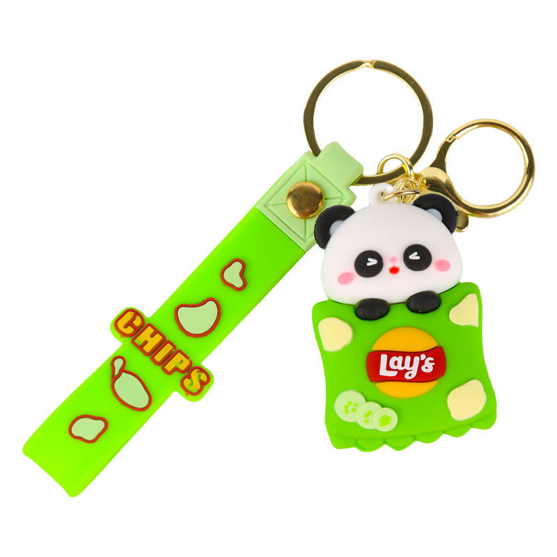Wholesale Cartoon Pig Panda PVC Soft Glue Keychain ACCVIP-KC-HangLi001