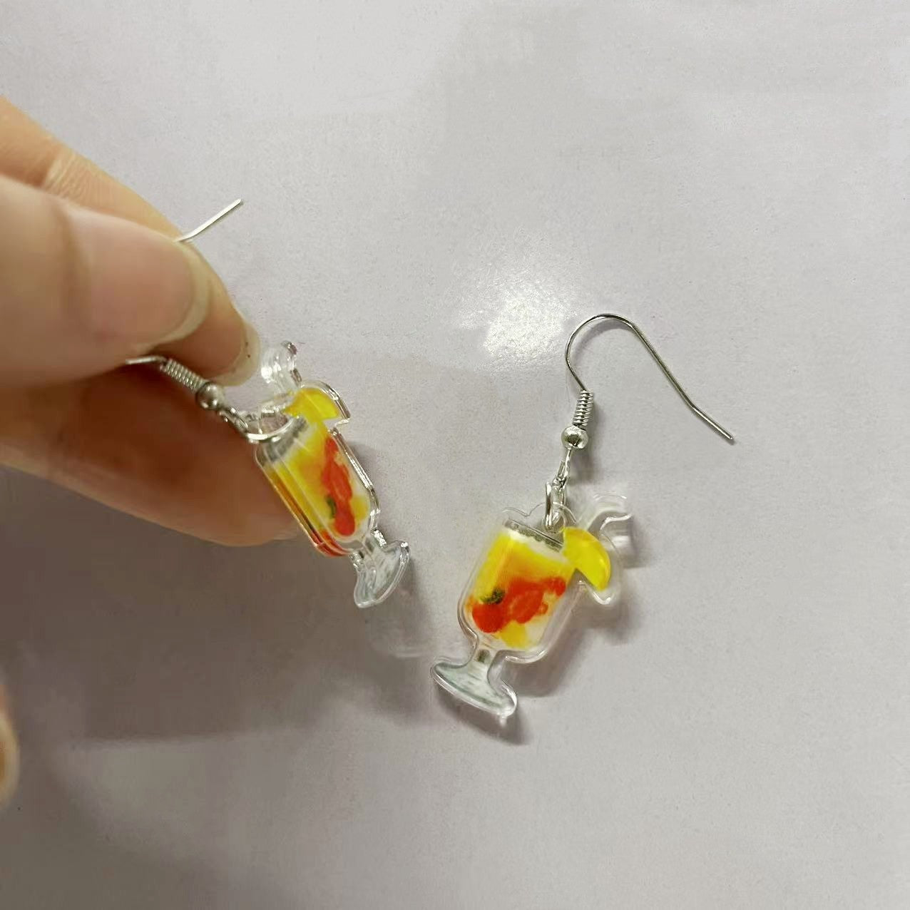 Wholesale  Juice 2D Acrylic Earrings