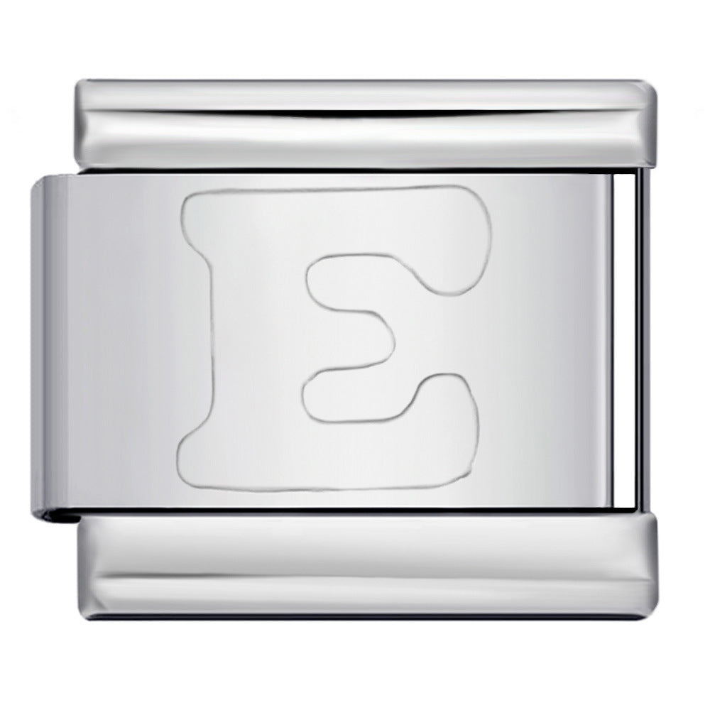 Wholesale Italian Charm Bracelet 9mm DIY Splicing Removable English Letters Stainless Steel Composable Bracelet