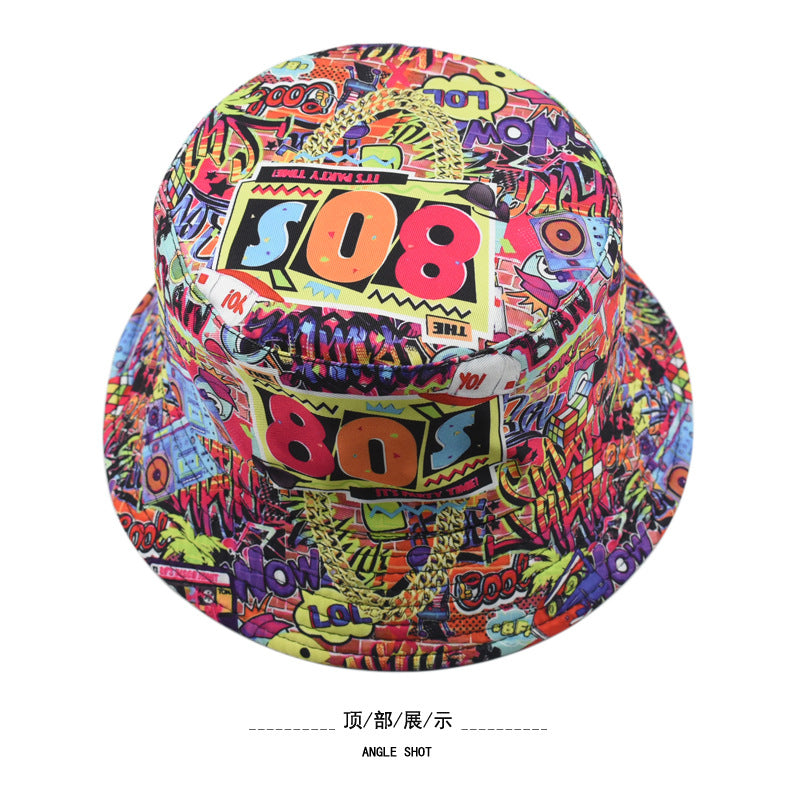 Wholesale Pattern Fisherman Hat s Double-Sided Wearable Bucket Hat