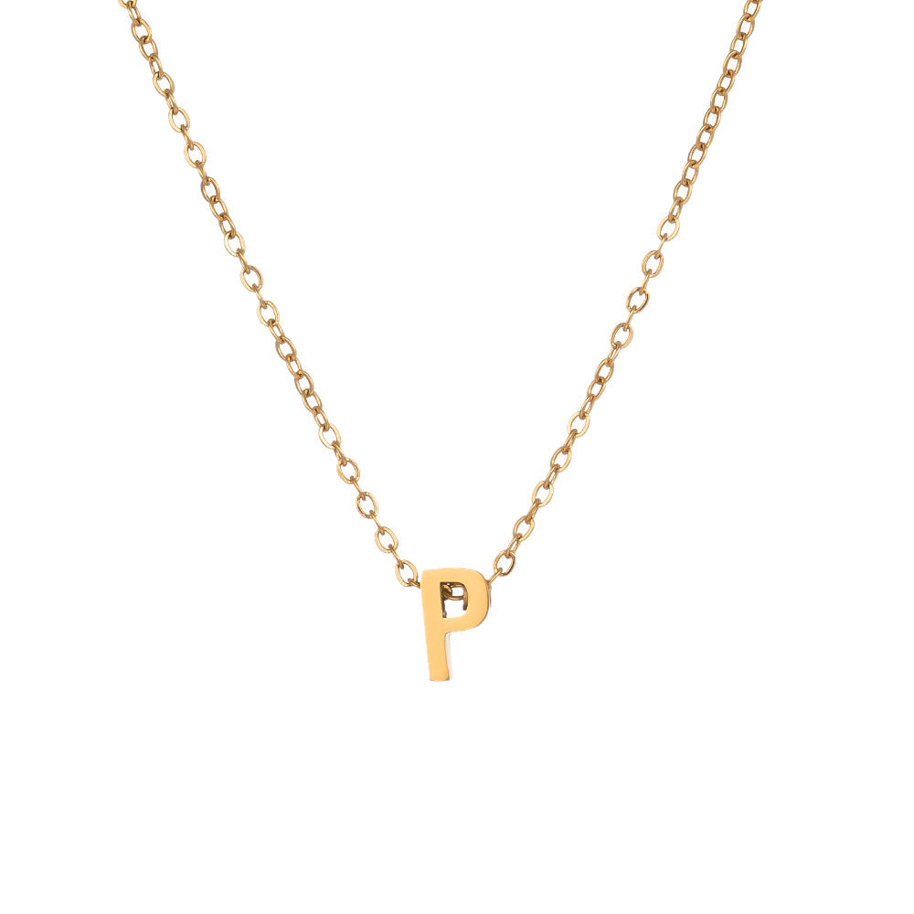 Wholesale Titanium Steel Necklace Letter Necklace ACC-NE-XuHao001