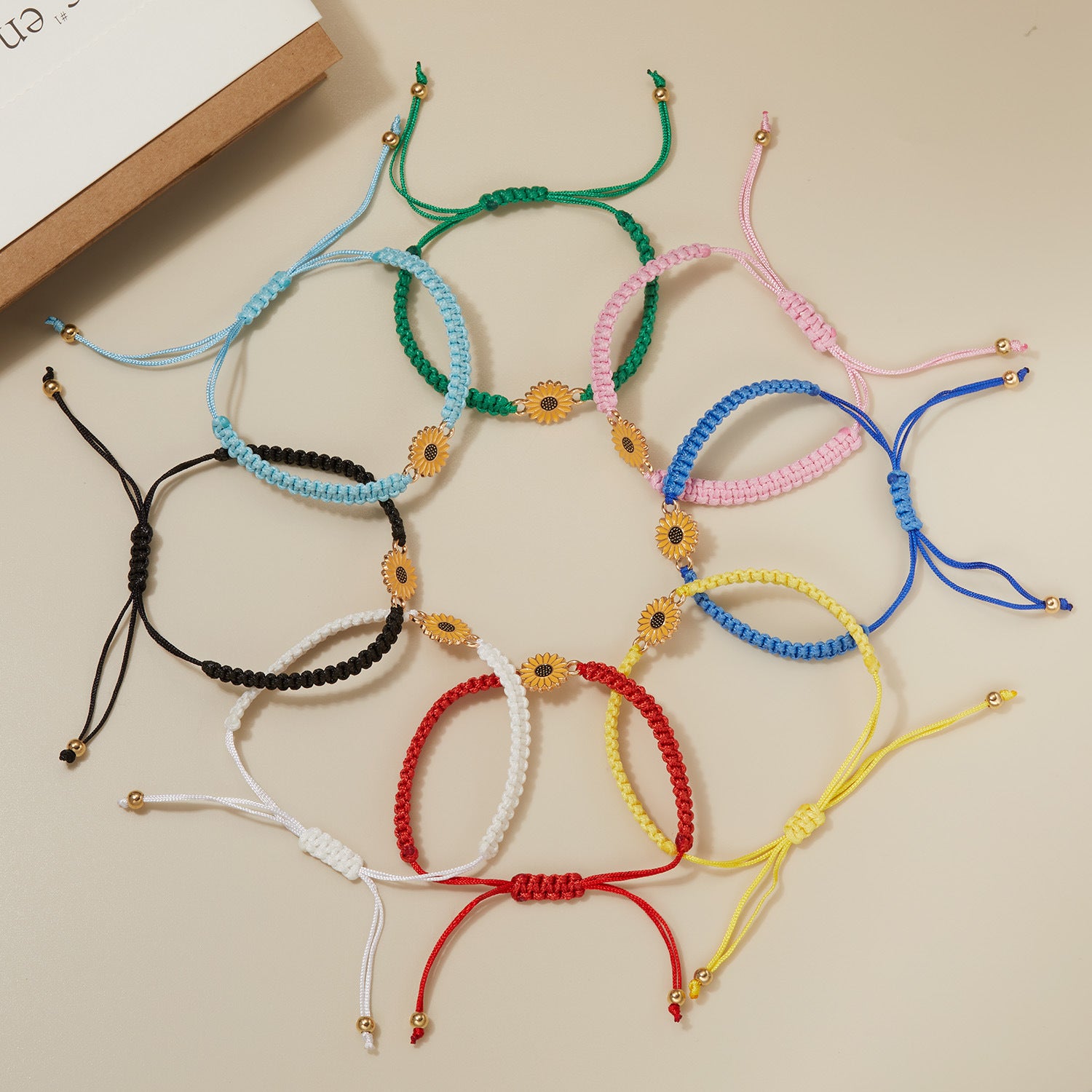 Wholesale Handwoven Sunflower Bracelet Daisy Couple Bracelet ACC-BT-Bayue002