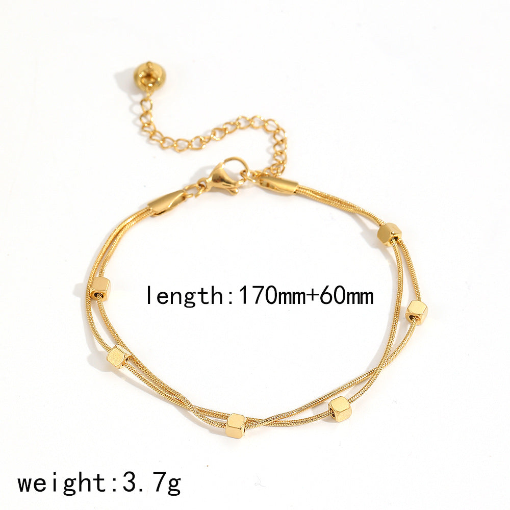 Wholesale DIY bracelet 18k gold stainless steel chain bracelet with a high-end feel