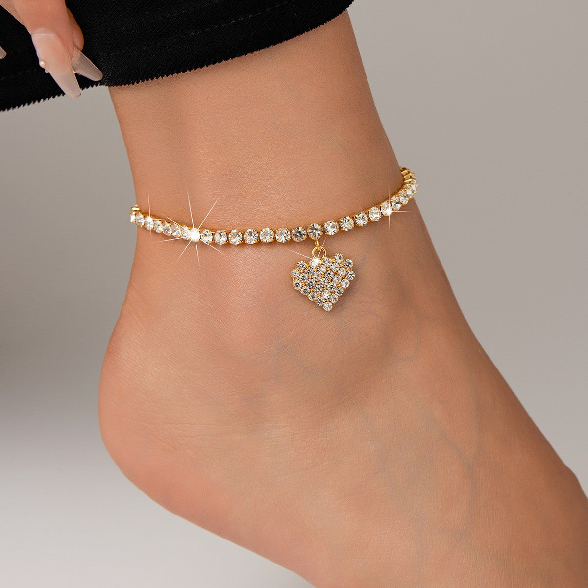 Wholesale full diamond luxury anklet