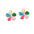 Wholesale Mint Color Glue Dropping Sweet Flower Earrings