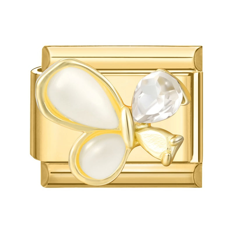 Wholesale 9mm Italian Charm Starter Bracelets DIY square Single Section Creative Stainless Steel Composable Bracelet