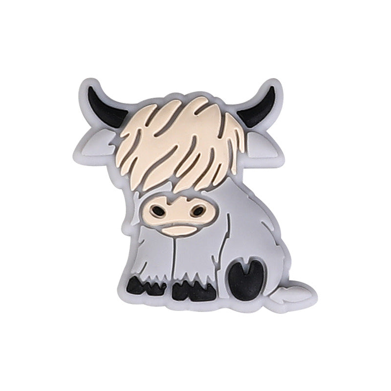 Wholesale 20pcs Cartoon Bull Head Focal Beads DIY Bead Accessories