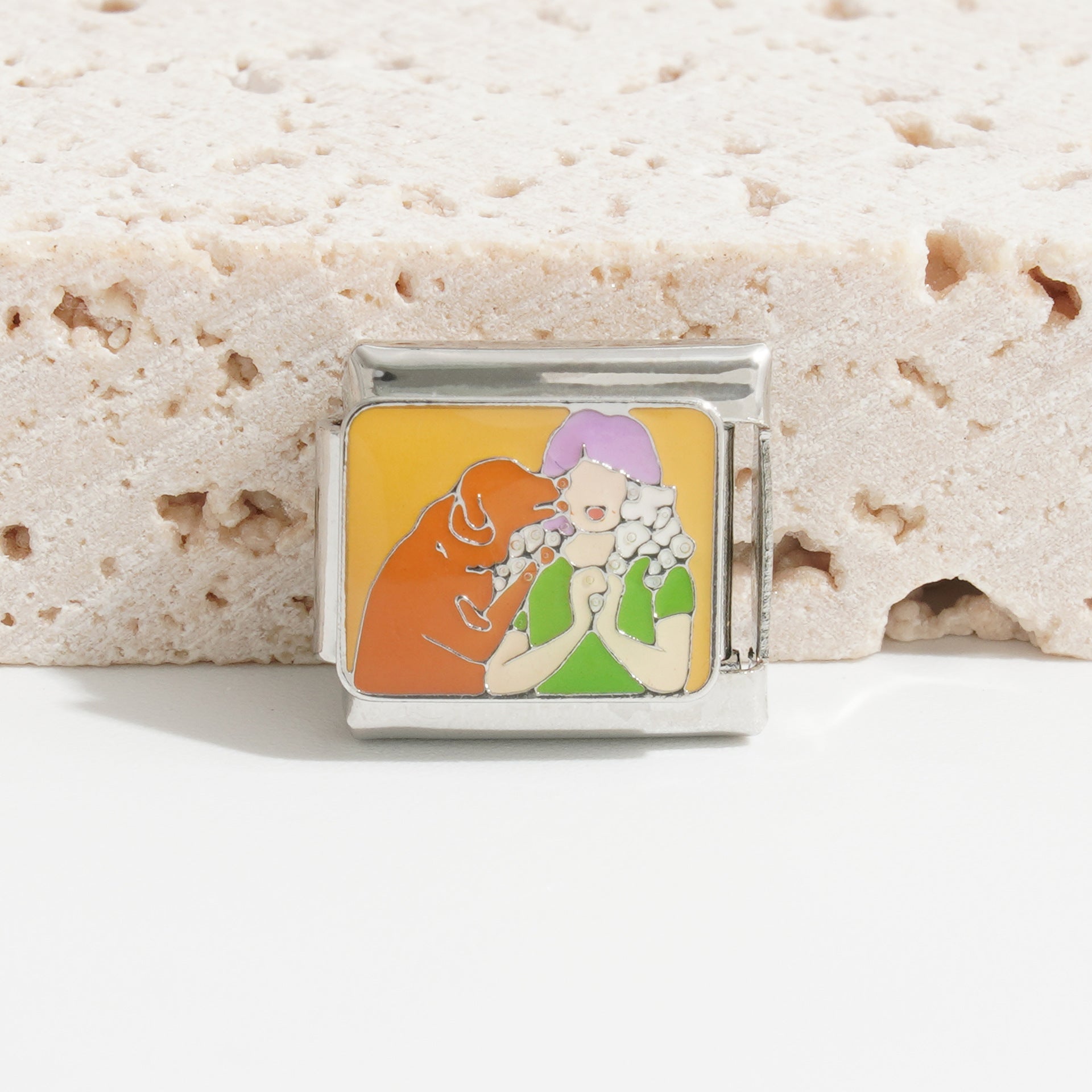 Wholesale Italian Charm Bracelet 9mm DIY Splicing Cute Creative Stainless Steel Composable Bracelet