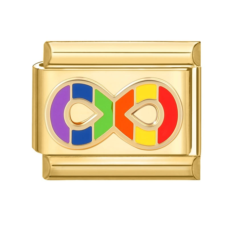 Wholesale Italian Charm Bracelet 9mm DIY Splicing Cute Creative Stainless Steel Composable Bracelet