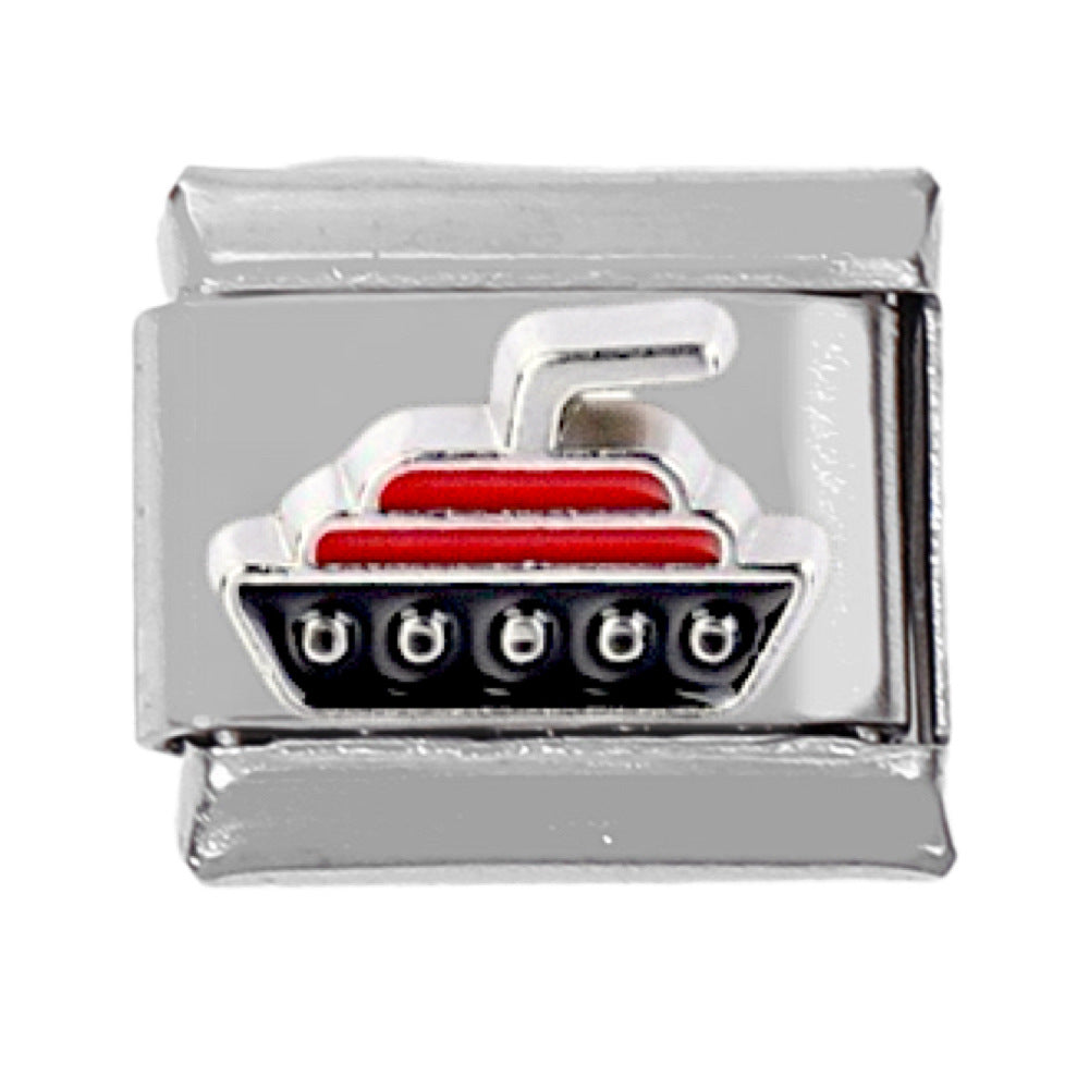 Wholesale 5pcs Italian Charm Bracelet Charm Module Stainless Steel Car Airplane Bracelet 9mm DIY Pattern Free Stitching Detachable Composable Bracelet ACC-BT-DaLiang020