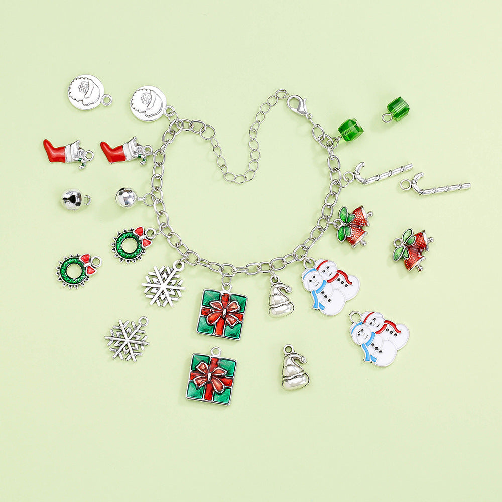 Wholesale 5pcs Christmas Alloy Oil Drop Diy Bracelet Necklace Jewelry Accessories ACC-PT-Yongc002