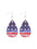 Wholesale  Flag Leather Earrings Independence Day Earrings