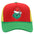 Wholesale Christmas green hair monster embroidered label grid baseball cap