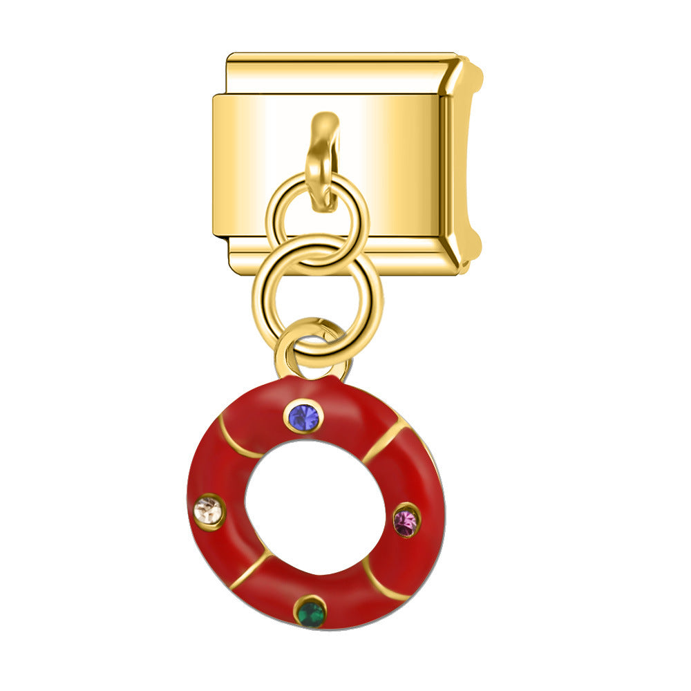 Wholesale Italian Charm Bracelet 9mm DIY Splicing Cute Creative Stainless Steel Composable Bracelet