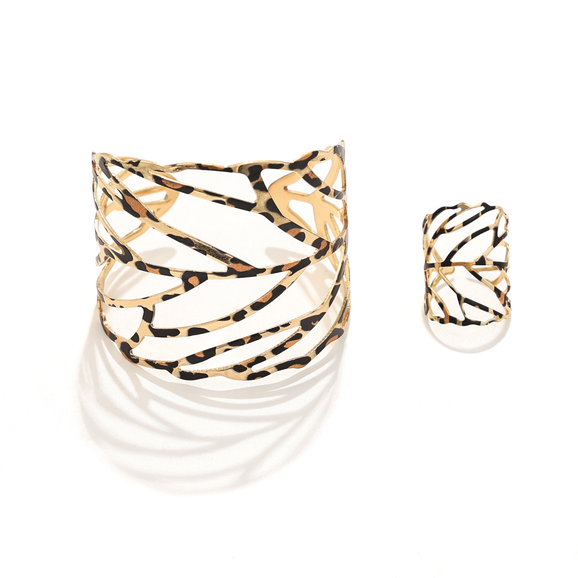 Bracelet en gros léopard à imprimé léopard