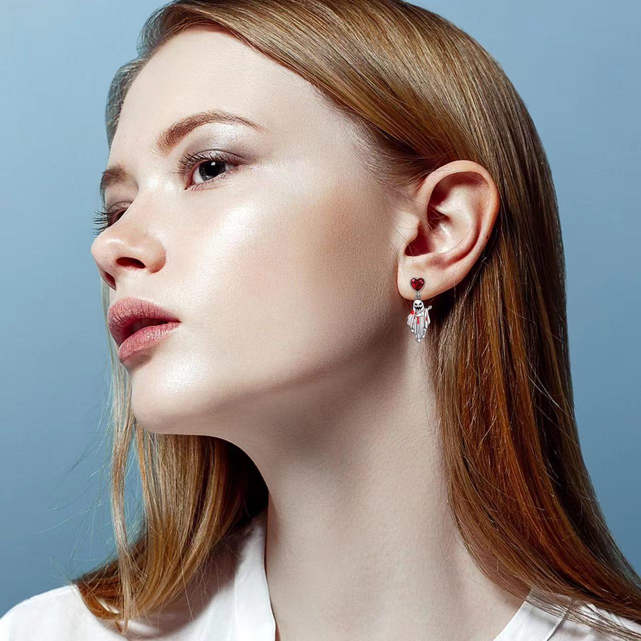 Wholesale Halloween  Cute Horror Ghost Earrings